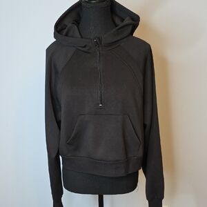 PAC 1980 Black Cropped Hoodie
